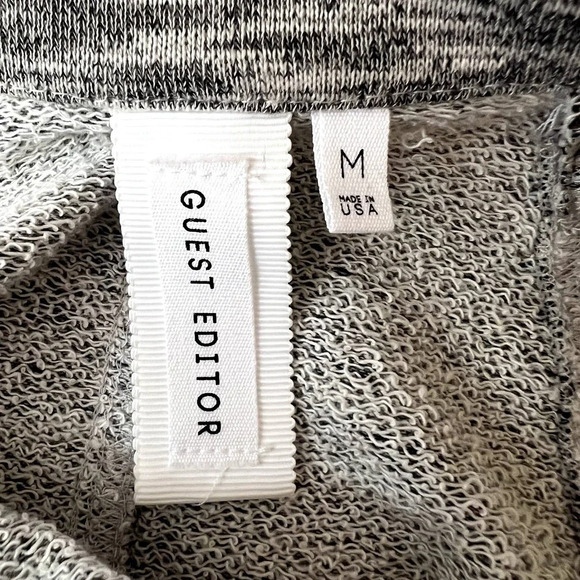 Anthro Guest Editor Gray Sweater Jacket Snap Closure Size Medium - Picture 11 of 14